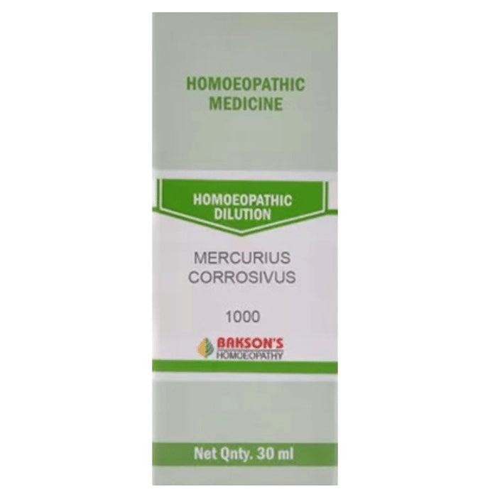 Bakson's Homeopathy Mercurius Corrosivus Dilution 1000 CH - Classic Derma