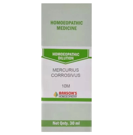 Bakson's Homeopathy Mercurius Corrosivus Dilution 10M - Classic Derma