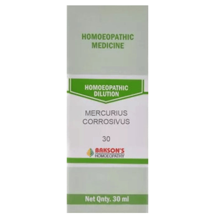 Bakson's Homeopathy Mercurius Corrosivus Dilution 30 - Classic Derma