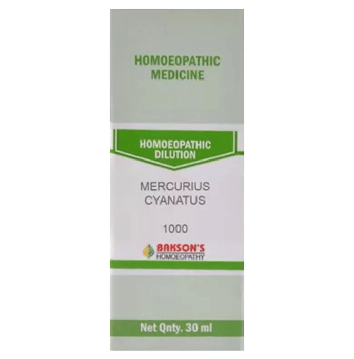 Bakson's Homeopathy Mercurius Cyanatus Dilution 1000 CH - Classic Derma