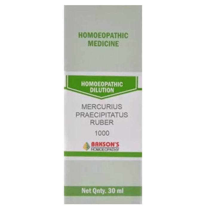 Bakson's Homeopathy Mercurius Praecipitatus Ruber Dilution 1000 CH - Classic Derma