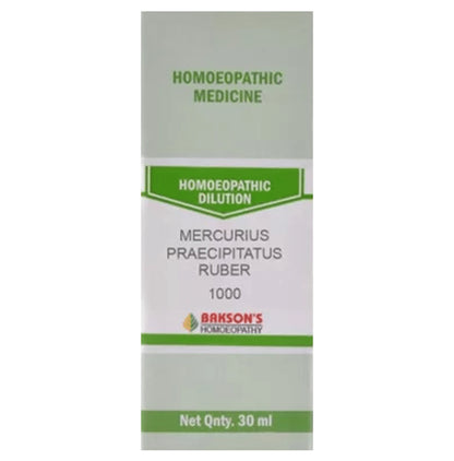 Bakson's Homeopathy Mercurius Praecipitatus Ruber Dilution 1000 CH - Classic Derma