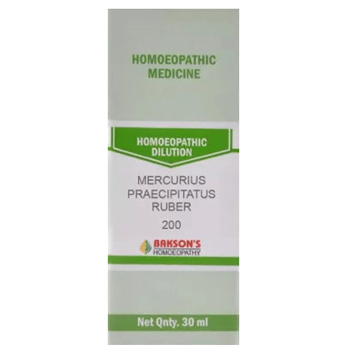 Bakson's Homeopathy Mercurius Praecipitatus Ruber Dilution 200 - Classic Derma