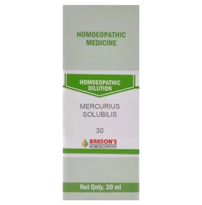 Bakson's Homeopathy Mercurius Solubilis Dilution 30 - Classic Derma