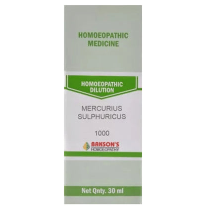 Bakson's Homeopathy Mercurius Sulphuricus Dilution 1000 CH - Classic Derma