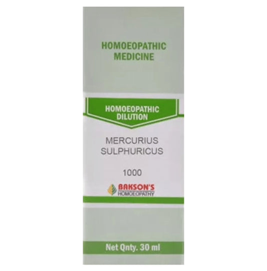 Bakson's Homeopathy Mercurius Sulphuricus Dilution 1000 CH - Classic Derma