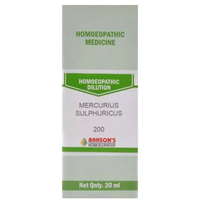 Bakson's Homeopathy Mercurius Sulphuricus Dilution 200 - Classic Derma