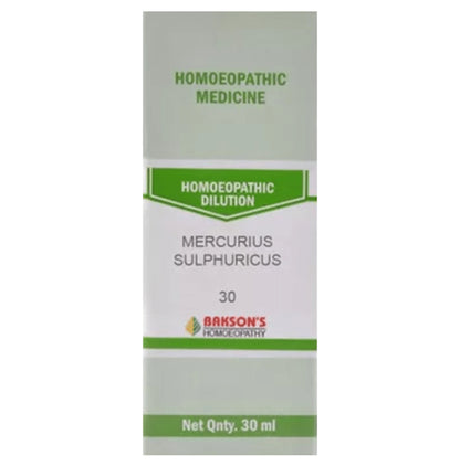 Bakson's Homeopathy Mercurius Sulphuricus Dilution 30 - Classic Derma