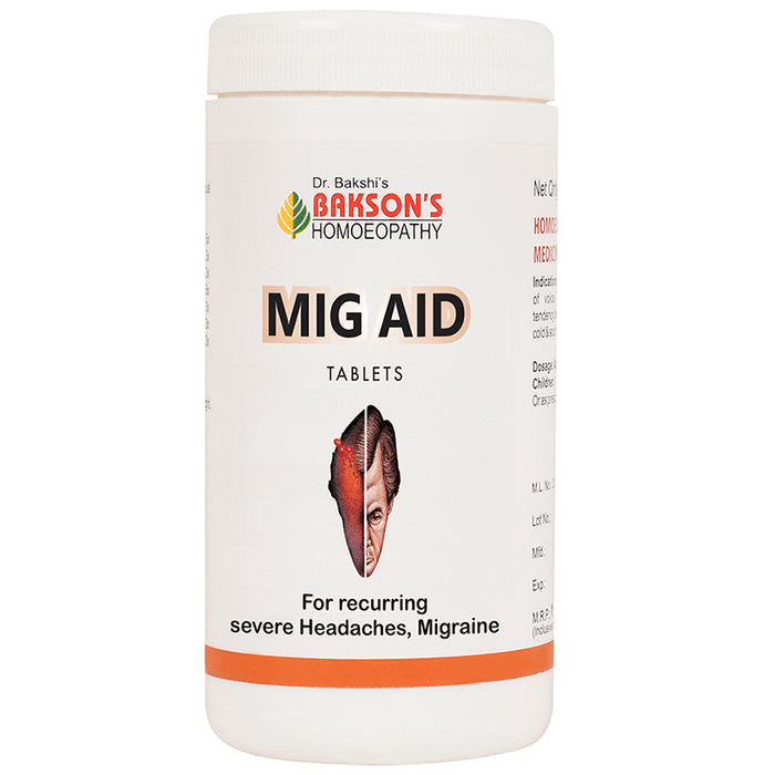 Bakson's Homeopathy Mig Aid Tablet - Classic Derma