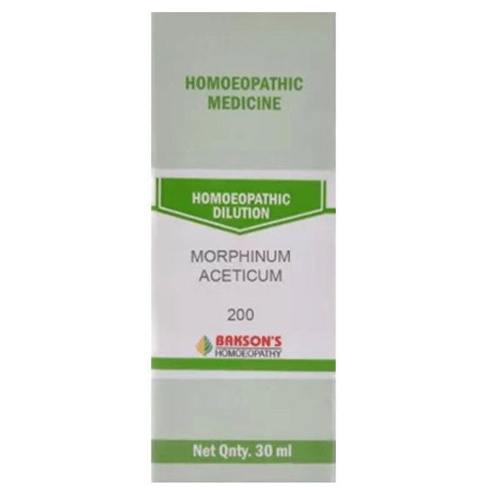 Bakson's Homeopathy Morphinum Aceticum Dilution 200 - Classic Derma