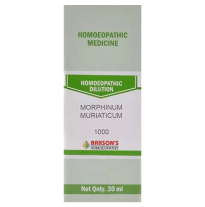 Bakson's Homeopathy Morphinum Muriaticum Dilution 1000 CH - Classic Derma