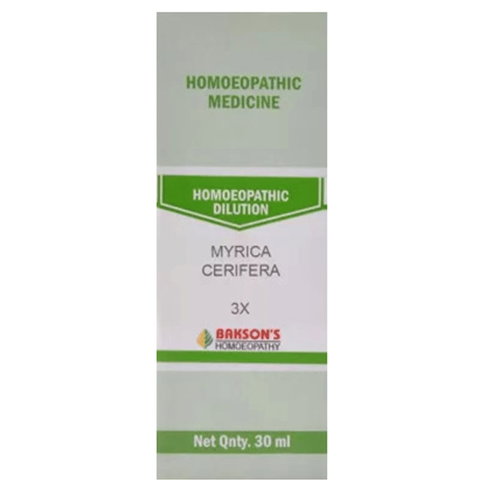 Bakson's Homeopathy Myrica Cerifera Dilution 3X - Classic Derma
