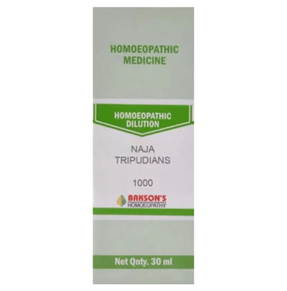 Bakson's Homeopathy Naja Tripudians Dilution 1000 CH - Classic Derma