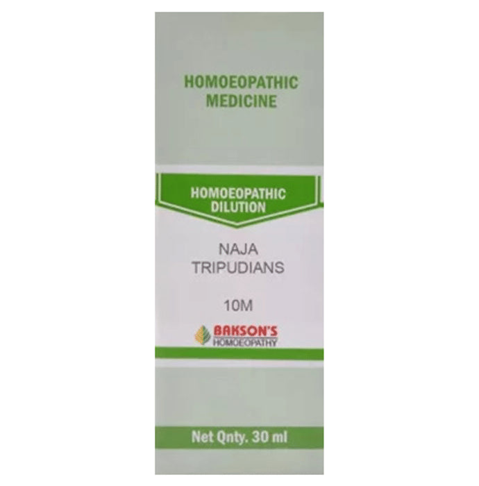 Bakson's Homeopathy Naja Tripudians Dilution 10M - Classic Derma