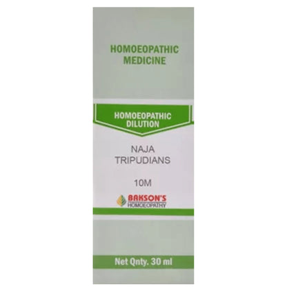 Bakson's Homeopathy Naja Tripudians Dilution 10M - Classic Derma