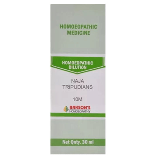 Bakson's Homeopathy Naja Tripudians Dilution 10M - Classic Derma
