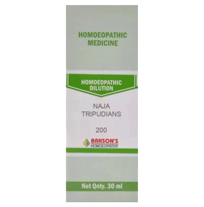 Bakson's Homeopathy Naja Tripudians Dilution 200 - Classic Derma