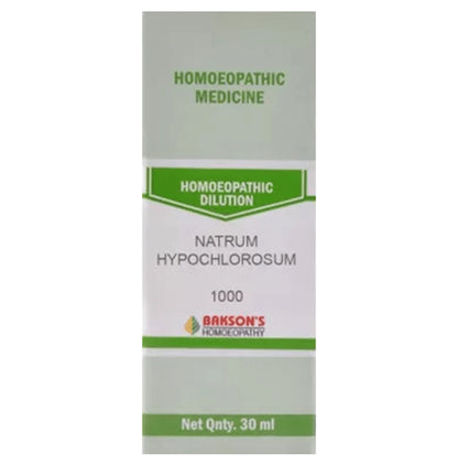 Bakson's Homeopathy Natrum Hypochlorosum Dilution 1000 CH - Classic Derma