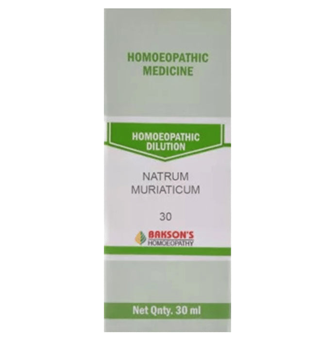 Bakson's Homeopathy Natrum Muriaticum Dilution 30 - Classic Derma