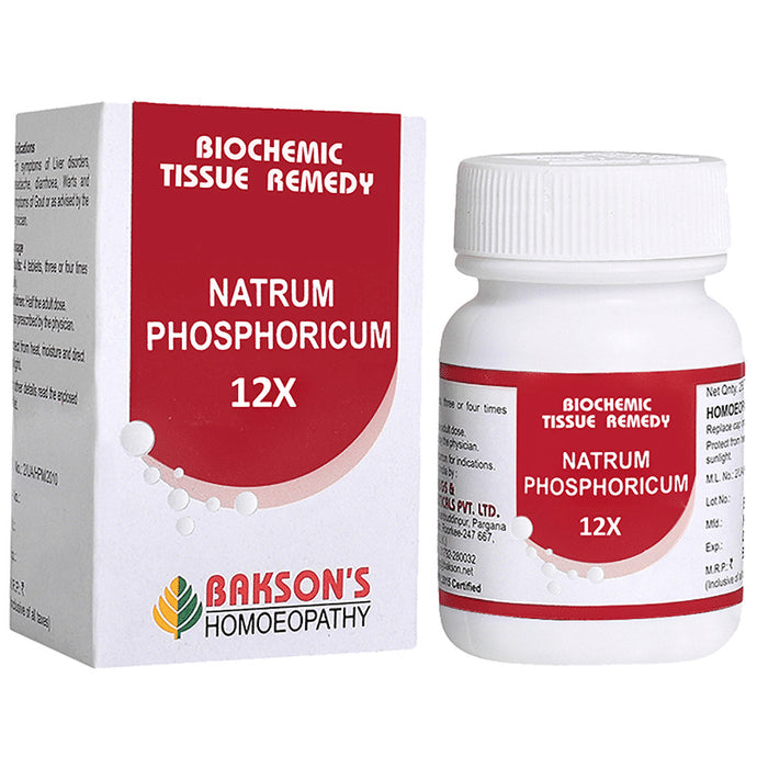 Bakson's Homeopathy Natrum Phosphoricum Biochemic Tablet 12X - Classic Derma