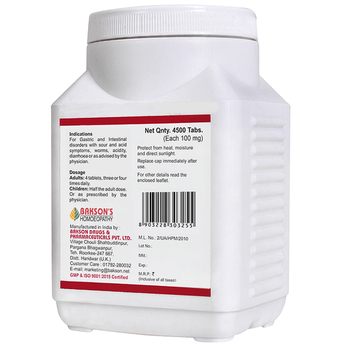 Bakson's Homeopathy Natrum Phosphoricum Biochemic Tablet 30X