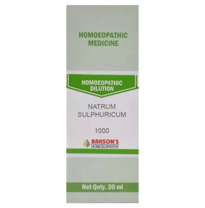 Bakson's Homeopathy Natrum Sulphuricum Dilution 1000 CH - Classic Derma