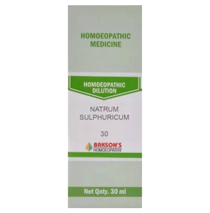 Bakson's Homeopathy Natrum Sulphuricum Dilution 30 - Classic Derma
