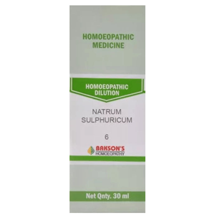 Bakson's Homeopathy Natrum Sulphuricum Dilution 6 CH - Classic Derma