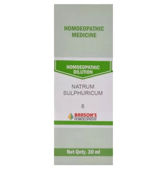Bakson's Homeopathy Natrum Sulphuricum Dilution 6 CH - Classic Derma