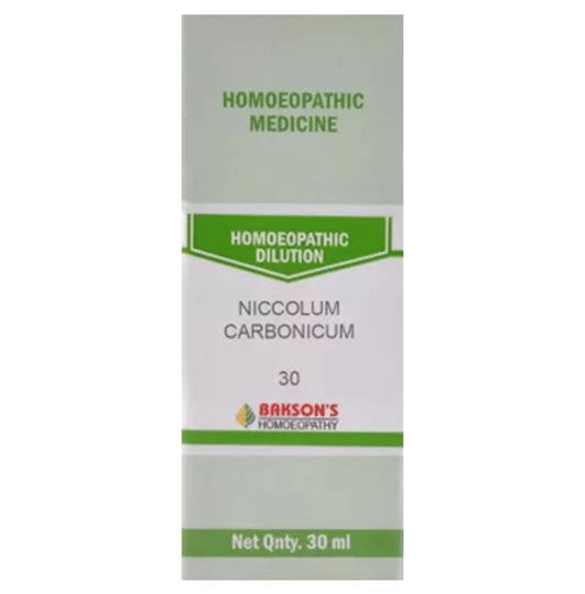 Bakson's Homeopathy Niccolum Carbonicum Dilution 30 - Classic Derma