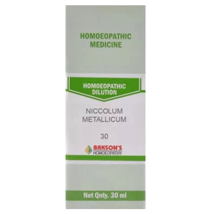 Bakson's Homeopathy Niccolum Metallicum Dilution 30 - Classic Derma