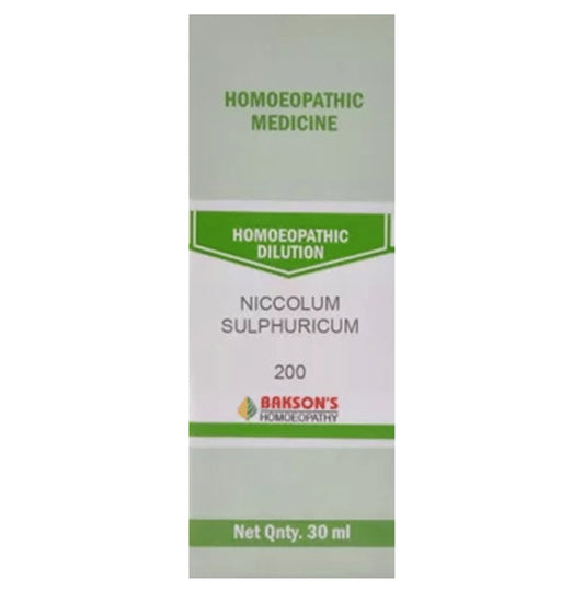 Bakson's Homeopathy Niccolum Sulphuricum Dilution 200 - Classic Derma