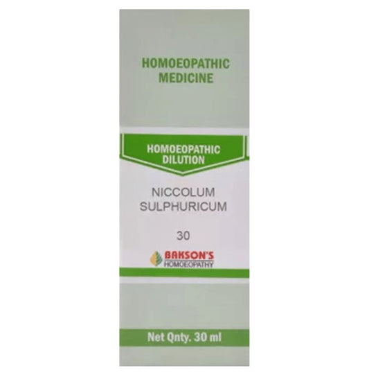 Bakson's Homeopathy Niccolum Sulphuricum Dilution 30 - Classic Derma