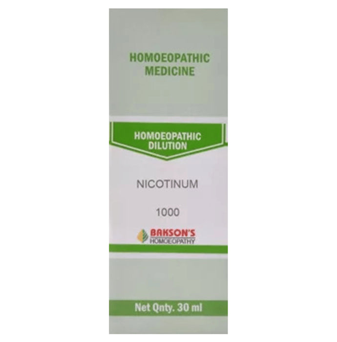 Bakson's Homeopathy Nicotinum Dilution 1000 CH - Classic Derma
