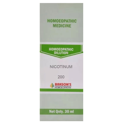 Bakson's Homeopathy Nicotinum Dilution 200 - Classic Derma