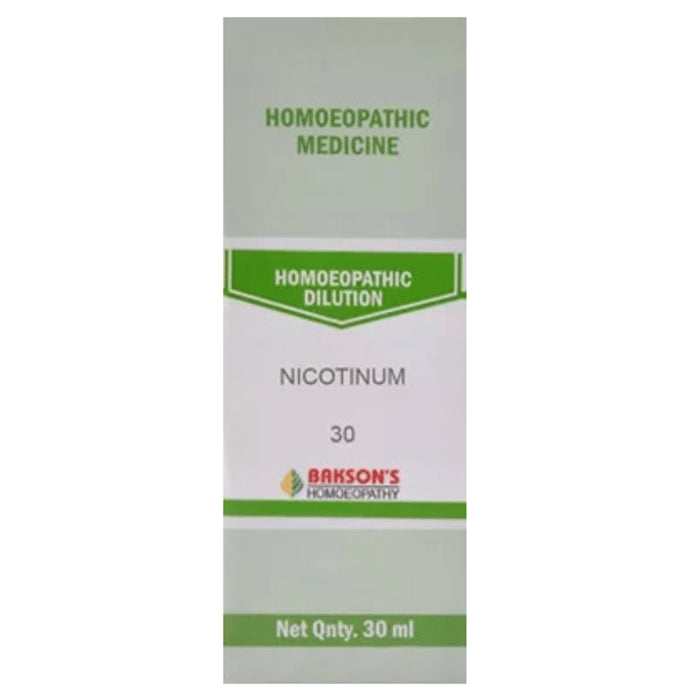 Bakson's Homeopathy Nicotinum Dilution 30 - Classic Derma