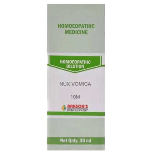 Bakson's Homeopathy Nux Vomica Dilution 10M - Classic Derma