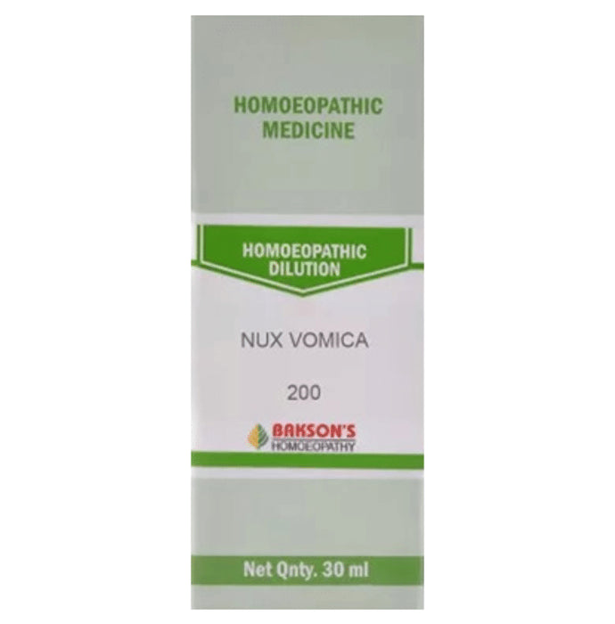 Bakson's Homeopathy Nux Vomica Dilution 200 CH - Classic Derma