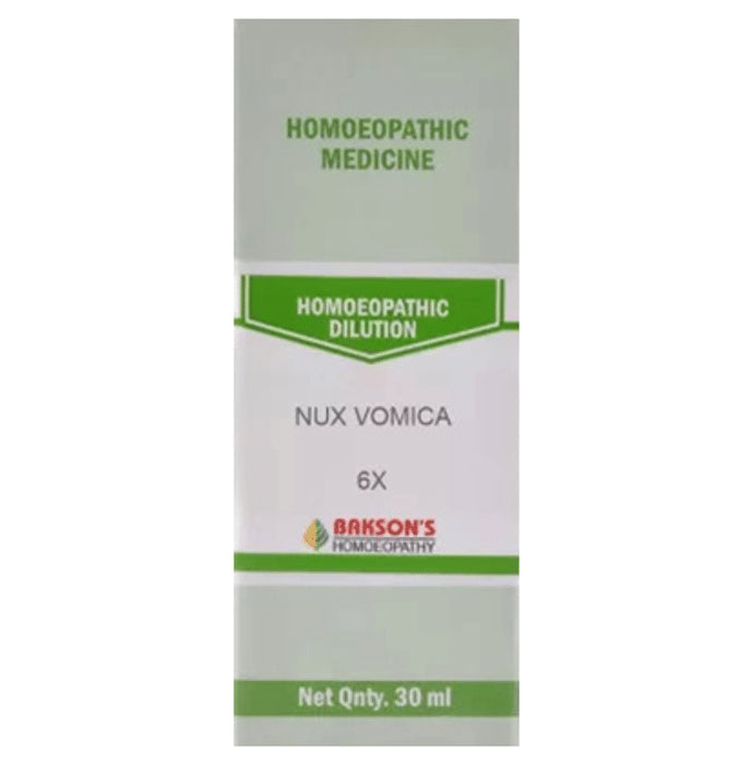 Bakson's Homeopathy Nux Vomica Dilution 6X - Classic Derma