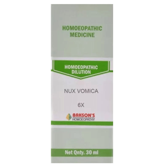 Bakson's Homeopathy Nux Vomica Dilution 6X - Classic Derma