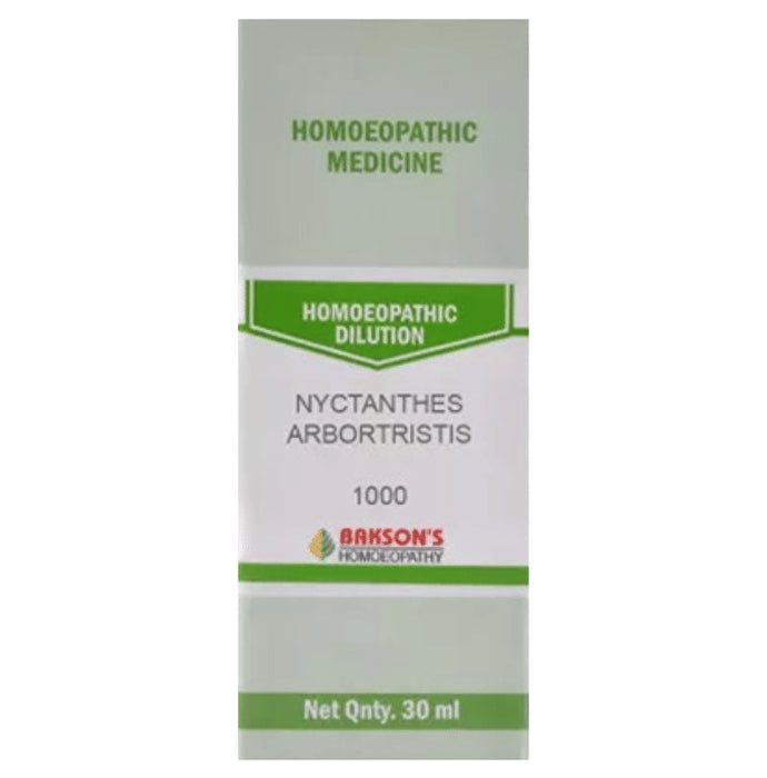 Bakson's Homeopathy Nyctanthes Arbortristis Dilution 1000 CH - Classic Derma