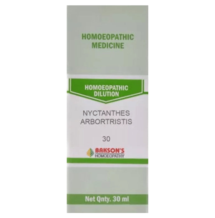 Bakson's Homeopathy Nyctanthes Arbortristis Dilution 30 - Classic Derma