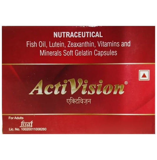 Activision Soft Gelatin Capsule with Fish Oil, Lutein, Zeaxanthin, Vitamins & Minerals - Classic Derma