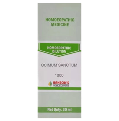 Bakson's Homeopathy Ocimum Sanctum Dilution 1000 CH - Classic Derma