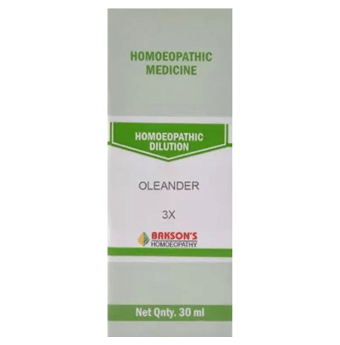 Bakson's Homeopathy Oleander Dilution 3X - Classic Derma