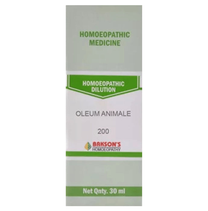 Bakson's Homeopathy Oleum Animale Dilution 200 - Classic Derma