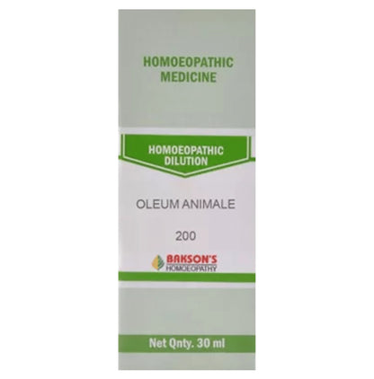 Bakson's Homeopathy Oleum Animale Dilution 200 - Classic Derma