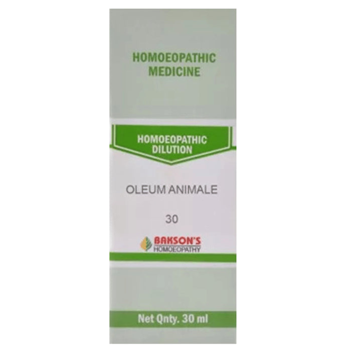 Bakson's Homeopathy Oleum Animale Dilution 30 - Classic Derma