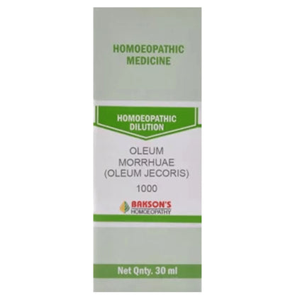 Bakson's Homeopathy Oleum Morrhuae (Oleum Jecoris) Dilution 1000 CH - Classic Derma