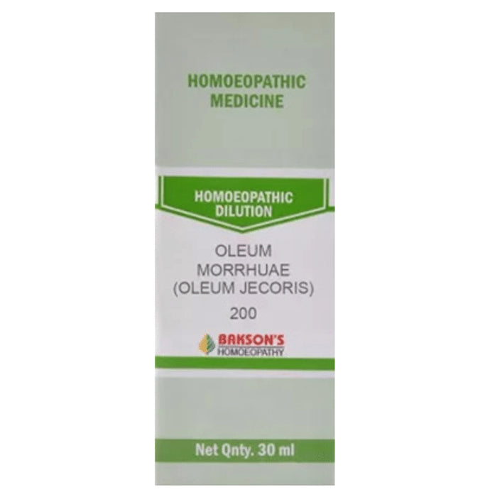 Bakson's Homeopathy Oleum Morrhuae (Oleum Jecoris) Dilution 200 - Classic Derma